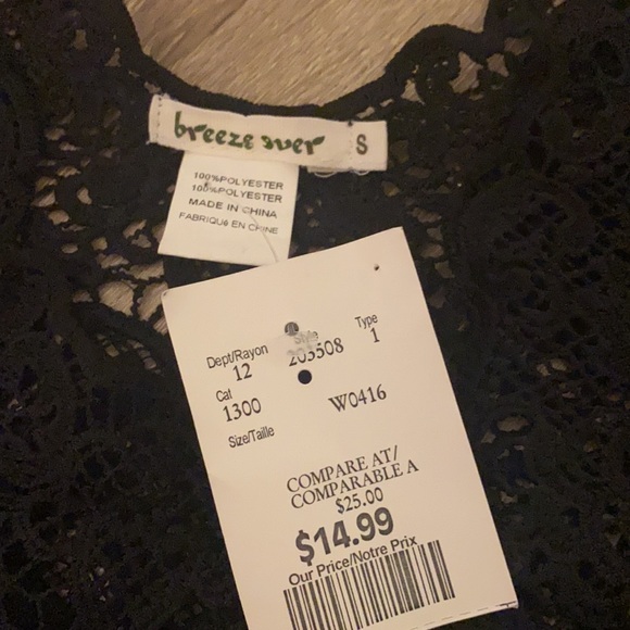 Boho black crop top - Picture 2 of 2